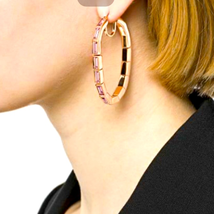 Atelier Swarovski Fluid Hoops Earrings.